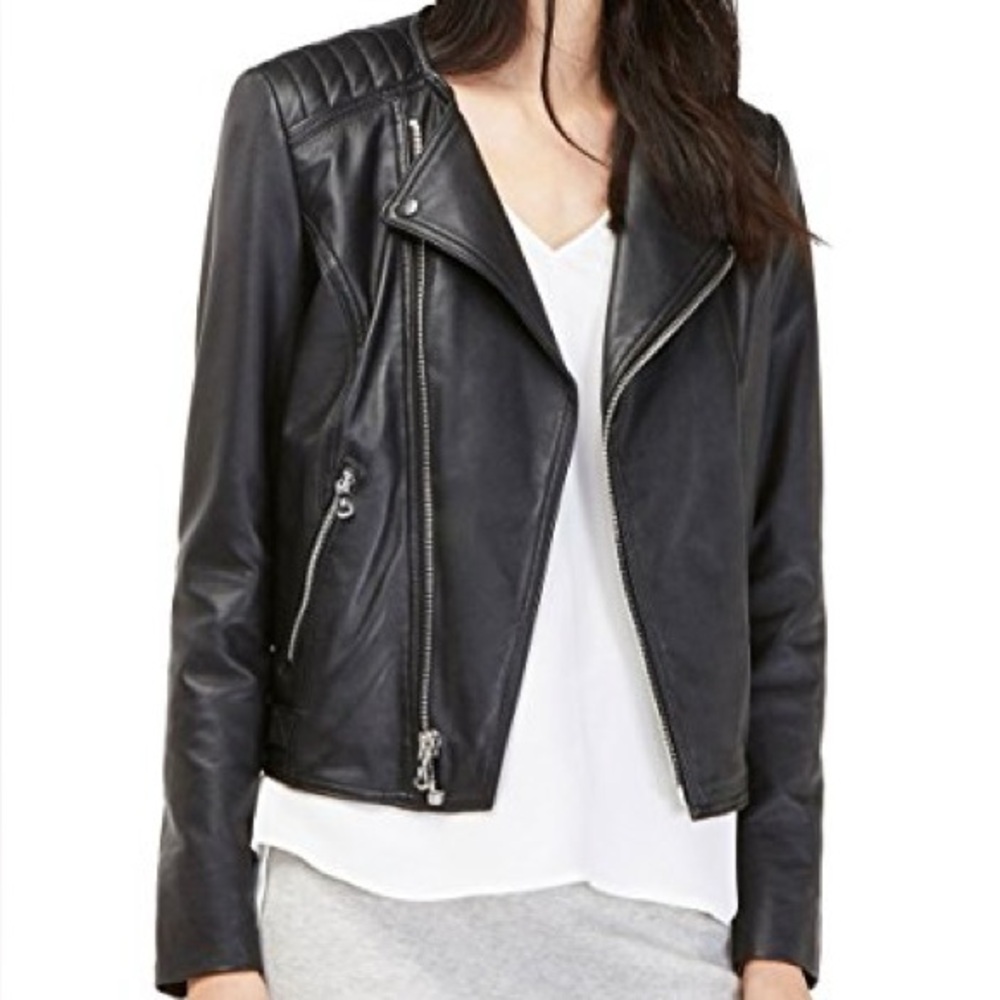 Massimo Dutti Leather Jacket - XL